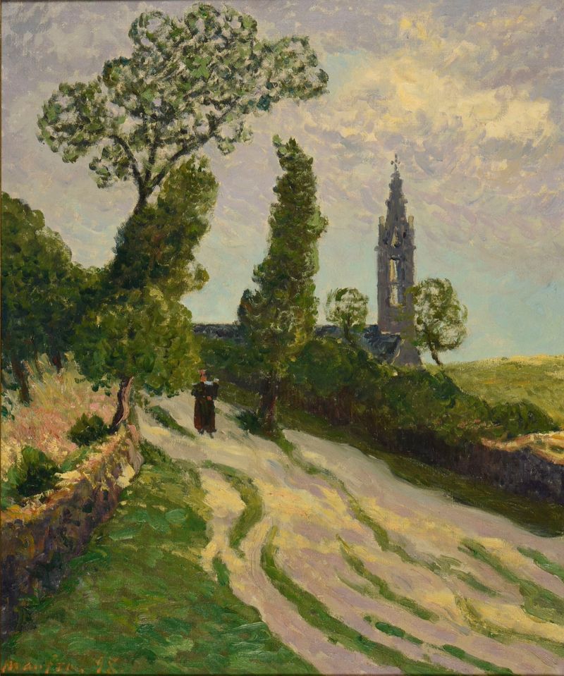 Post-Impressionism landscape by Maxime Maufra depicting a stormy sky and horizon