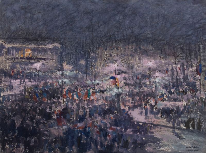 Historical scene of a singer at the Opéra by Louis-Gilbert Bellan, oil painting