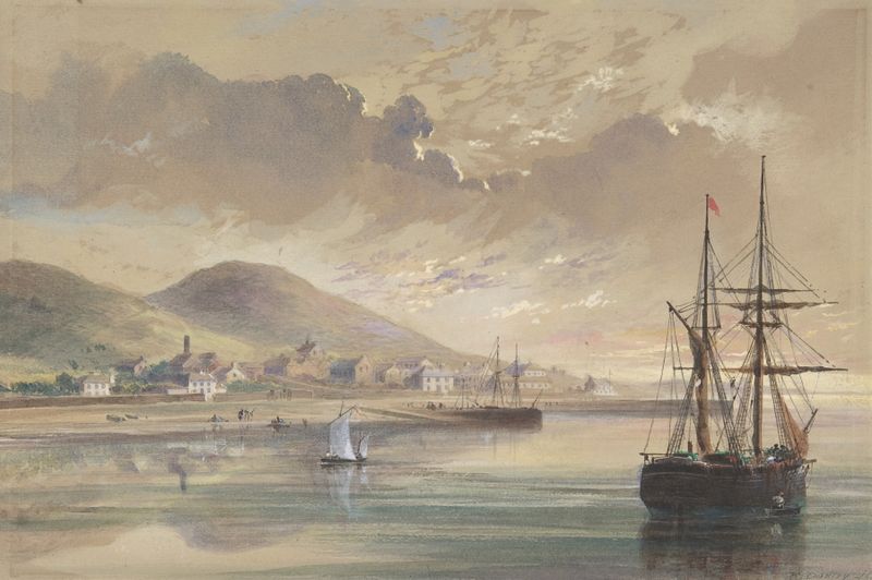 Historical scene of Valentia in 1857-1858, oil on canvas by Robert Charles Dudley