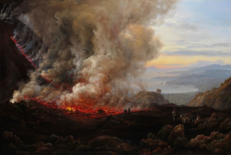 Eruption of Vesuvius, óleo de Johan Christian Dahl