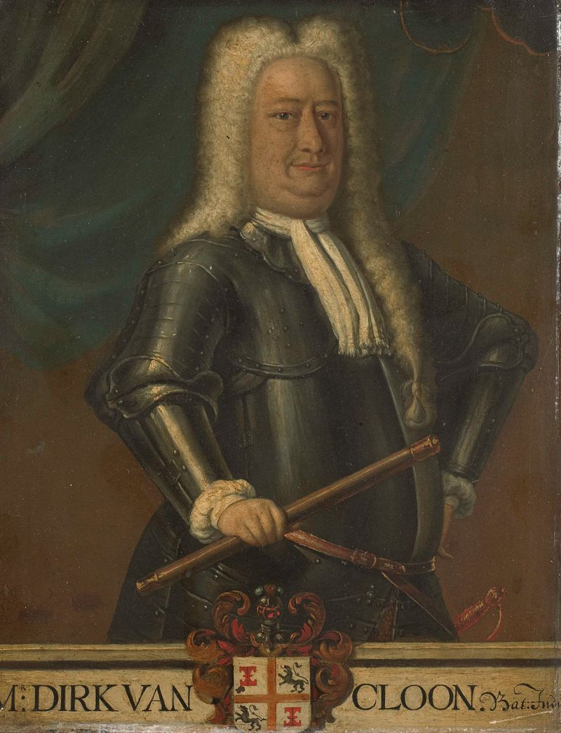 Portrait of Dirk van Cloon, a metalwork by Hendrik van den Bosch.