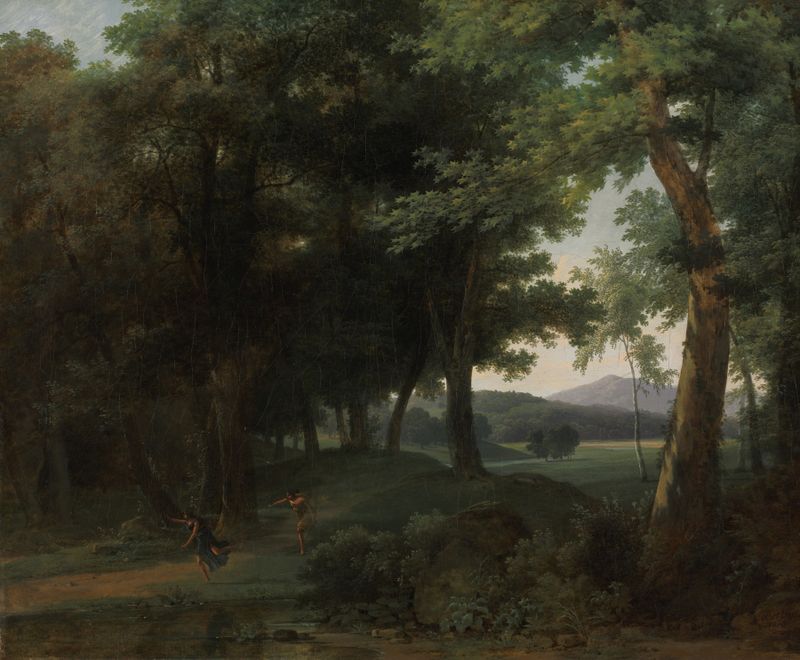 A Forest with Apollo and Daphne, oil on canvas by Jean-Victor Bertin