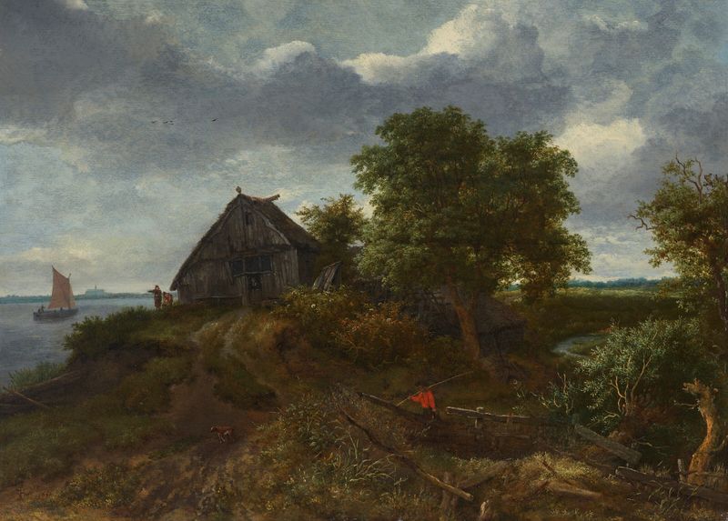 Paisaje de dunas con Haarlem a lo lejos, óleo sobre lienzo de Jacob van Ruisdael