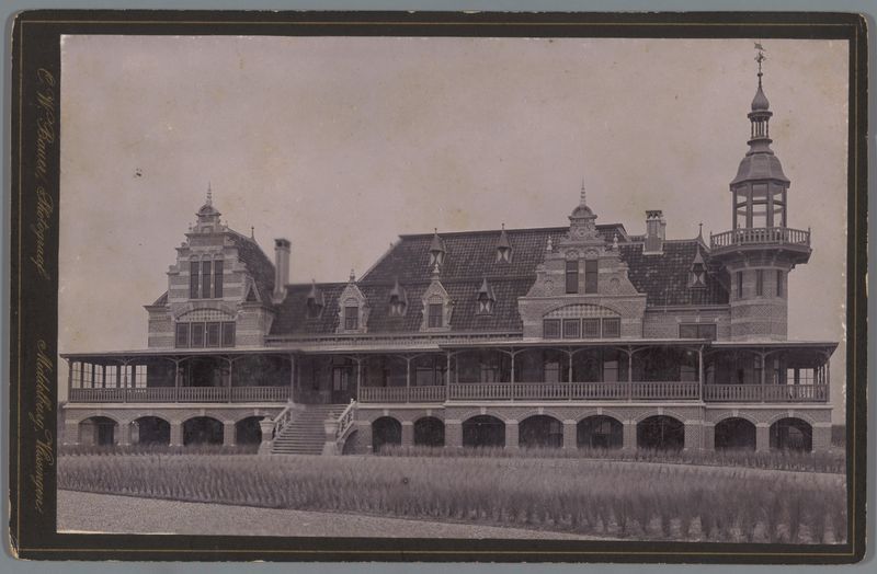 Vista do Badpaviljoen em Domburg, fotografia de Carl Wilhelm Bauer