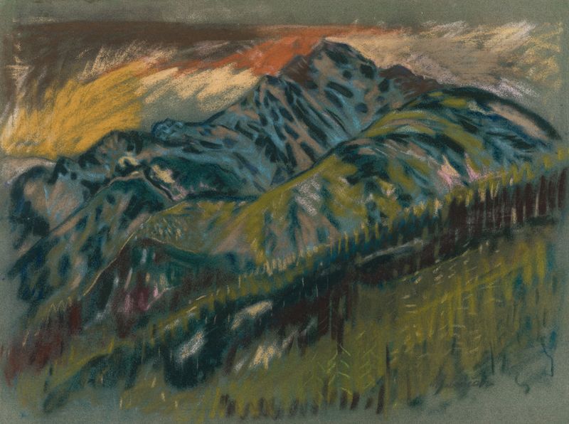 Paisagem das Montanhas Roháče por Arnold Peter Weisz-Kubínčan, pintura a óleo