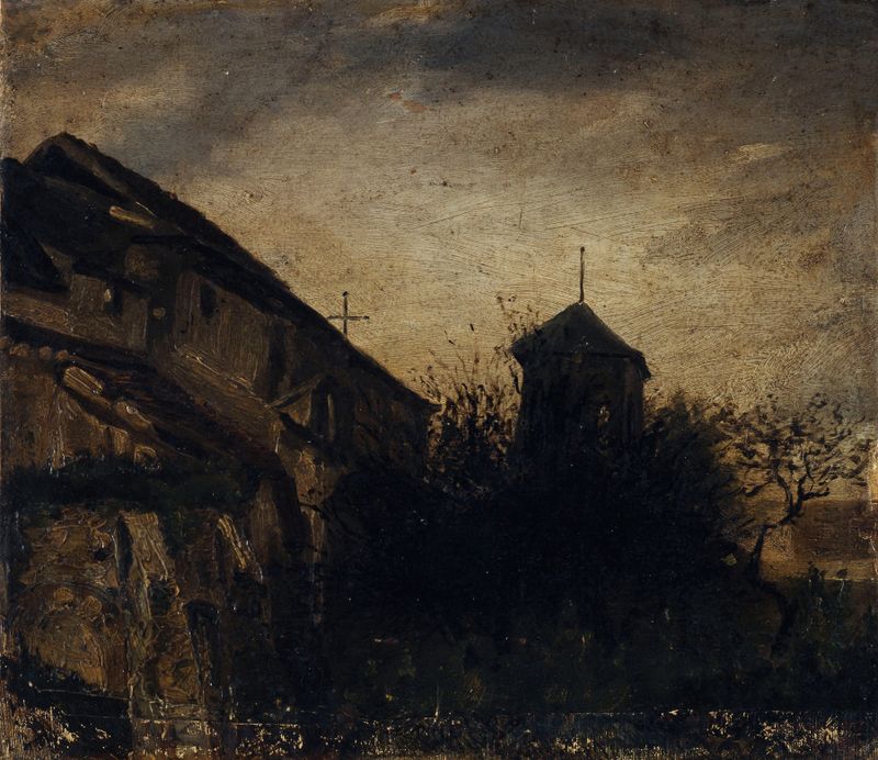L’abside de Saint-Pierre-de-Montmartre by Louis-Godefroy Jadin, oil on canvas