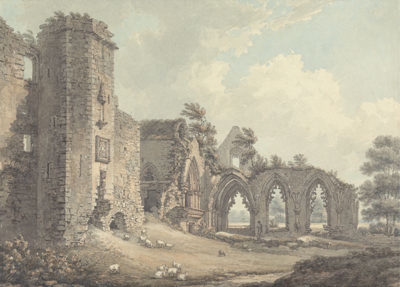 The Ruins of the College of Lincluden, oil painting by Thomas Hearne