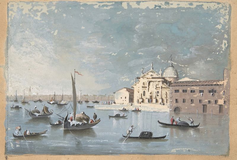 View of the Isola di San Giorgio Maggiore, oil on canvas by Giacomo Guardi