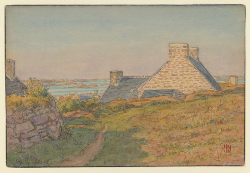 Landscape with water and light in soft hues, oil painting by Henri Rivière, 1898