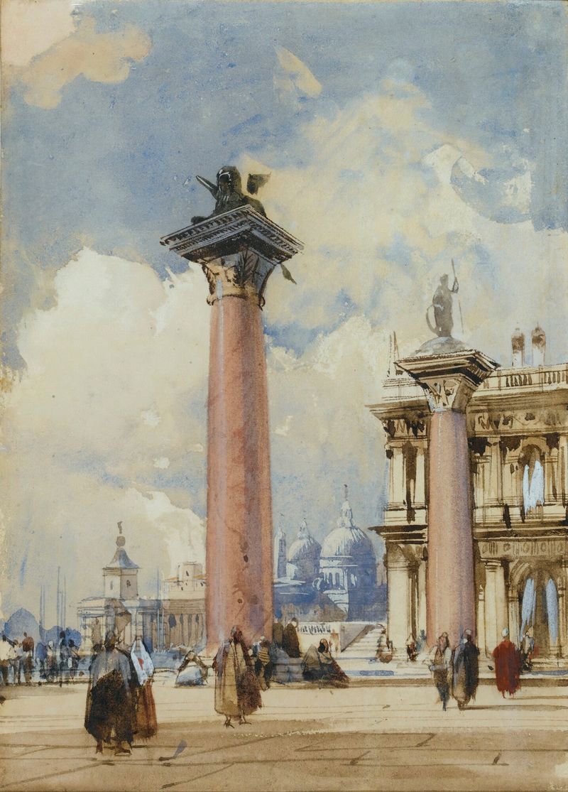 La Piazzetta, Venecia, óleo sobre lienzo de Richard Parkes Bonington