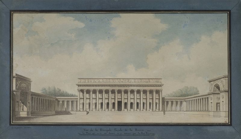 Arquitetura neoclássica apresentando a Bolsa de Alexandre Théodore Brongniart