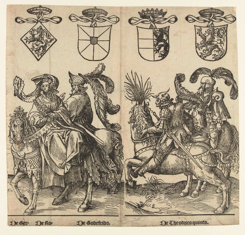 Retrato de Gertruida van Saksen, papel, Jacob Cornelisz van Oostsanen
