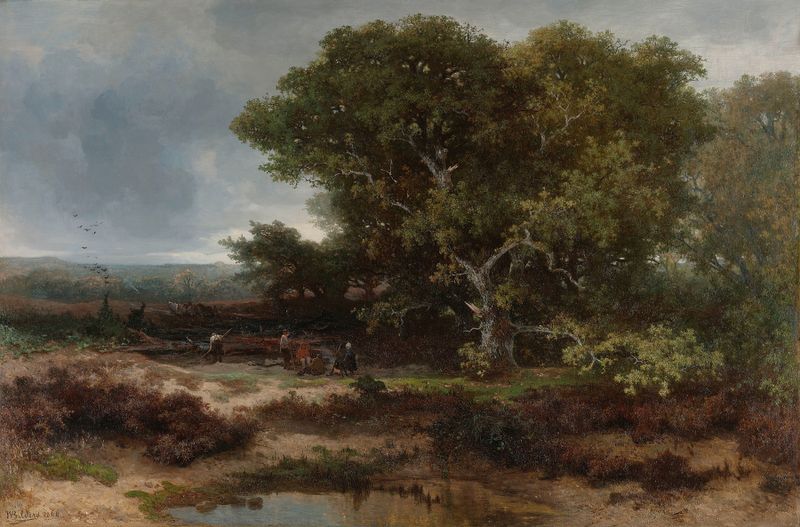 Landscape of The Heath near Wolfheze by Johannes Wernardus Bilders, oil painting