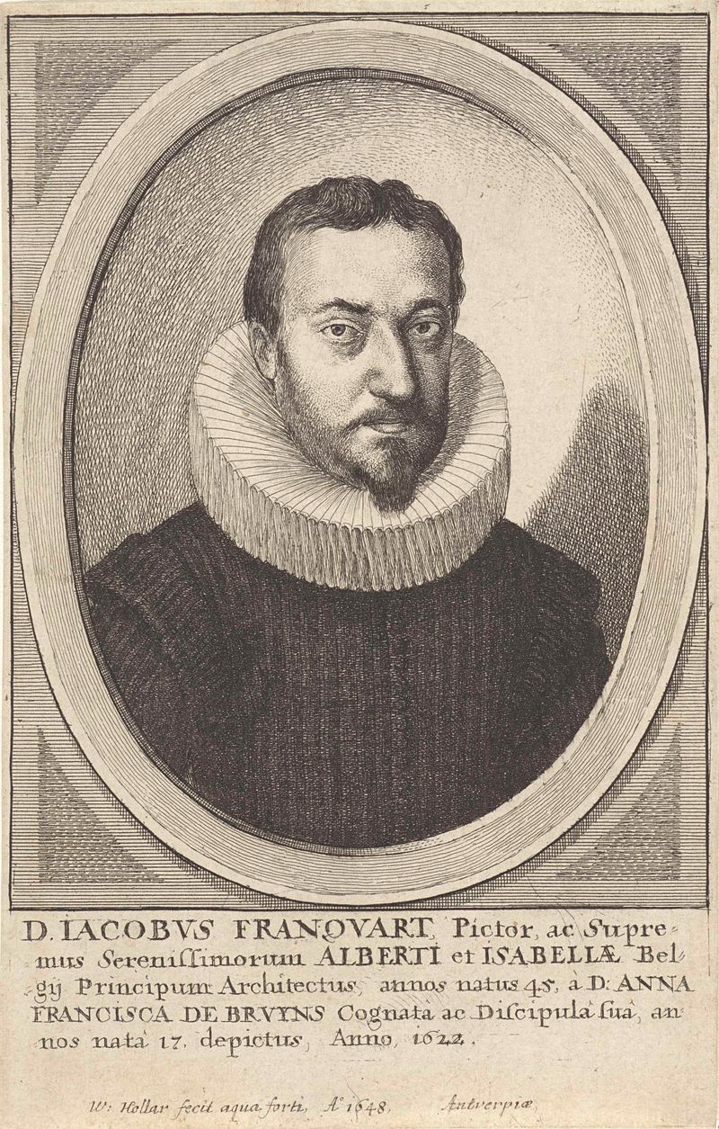 Retrato de Jacques Franckaert, grabado de Wenceslaus Hollar