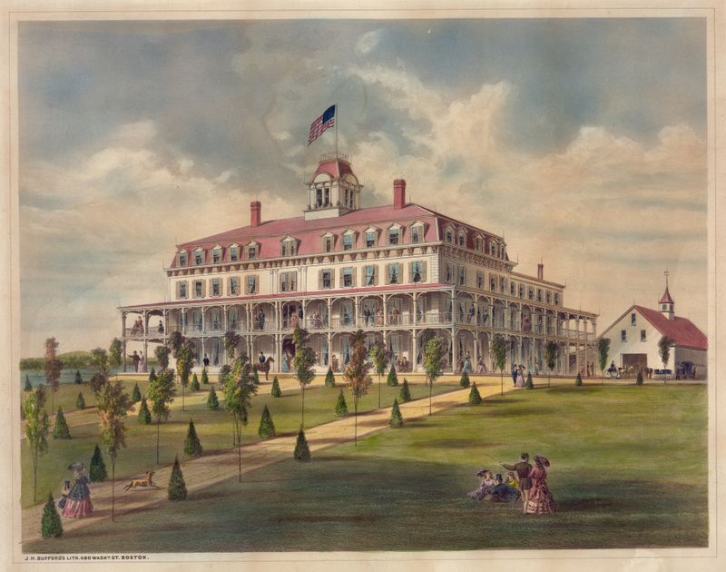 Seaside dwelling at Wells Beach, Maine by John H. Bufford's & Sons, medium unknown.