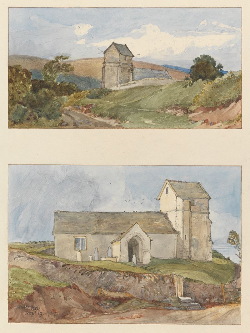 Drawing by Rev. James Bulwer, ink on paper, featuring intricate lines and textures.