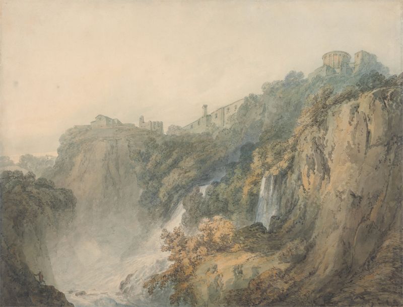 Tivoli with the Temple of the Sybil and the Cascades, oil painting by Joseph Mallord William Turner