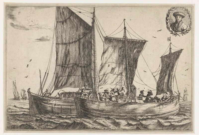 Gravura histórica de Reinier Nooms mostrando marinheiros holandeses e ingleses em batalha