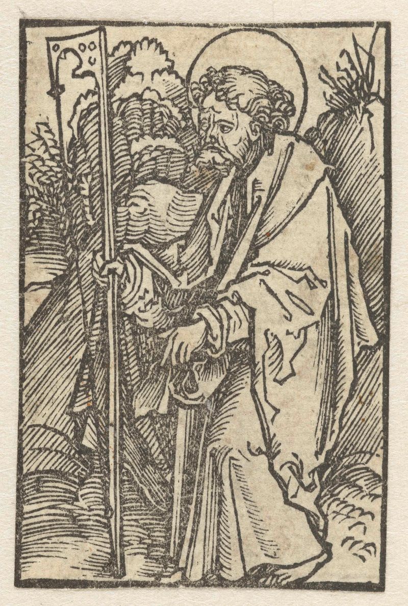 Gravura religiosa de São Tiago Menor por Albrecht Dürer, papel