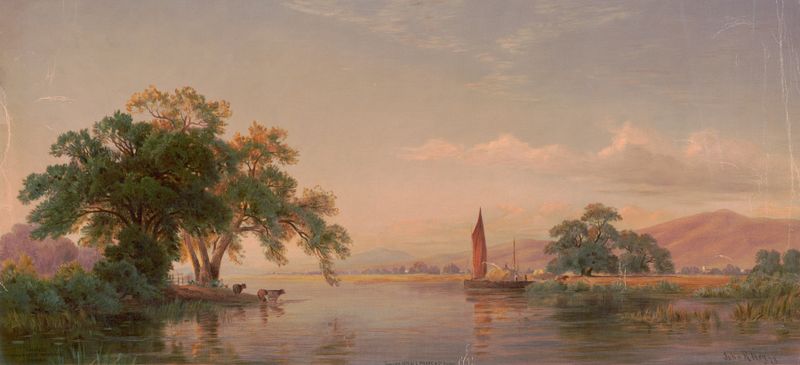 Landscape of Santa Clara Valley, California by John Ross Key, oil painting
