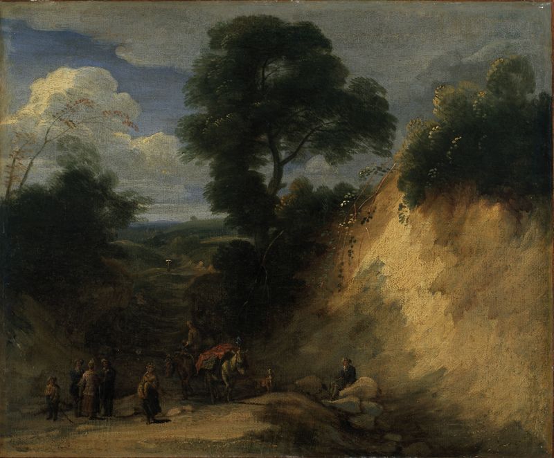The Sonian Forest with Market Vendors, oil painting by Lodewijk de Vadder