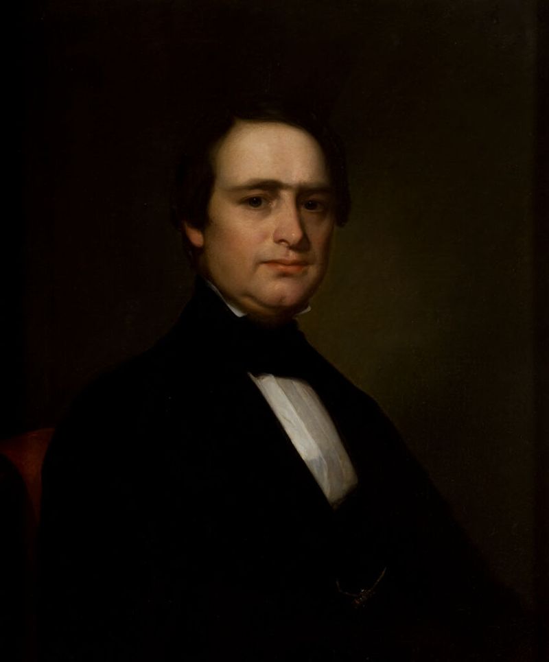 Retrato de uma figura digna por Albert Gallatin Hoit, óleo sobre tela