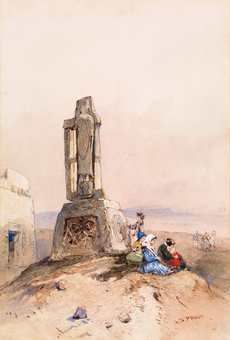 Saint Patrick’s Cross, Cashel by John Skinner Prout, watercolor on paper