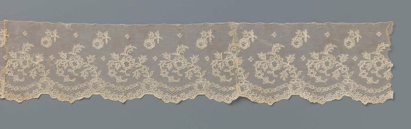 Trabalho em renda intrincado de Unknown Artist, c. 1830-1840, feito de renda