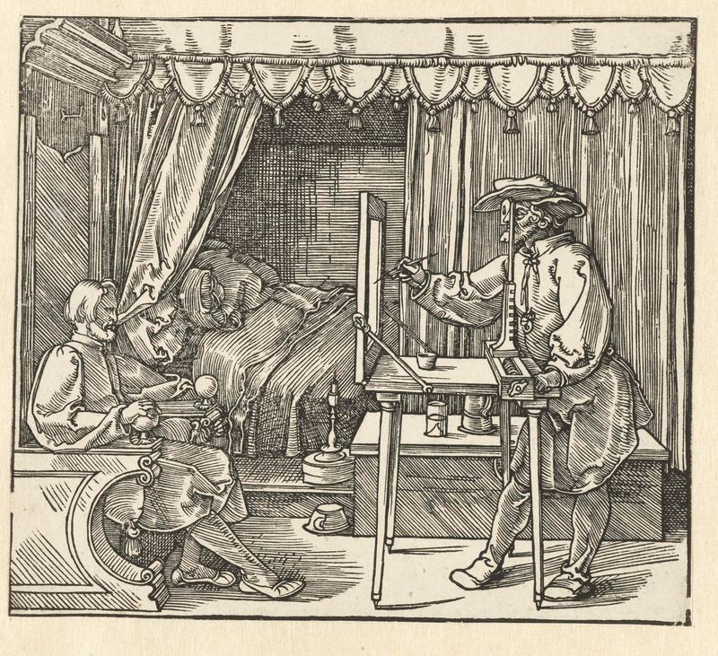 Portrait drawing of a young man by Albrecht Dürer, paper medium