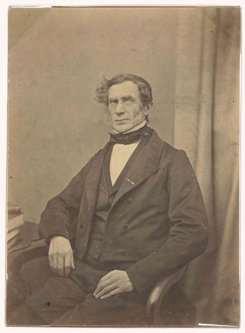 Retrato de um homem por Pieter Jan Kaiser, impressão em albúmina