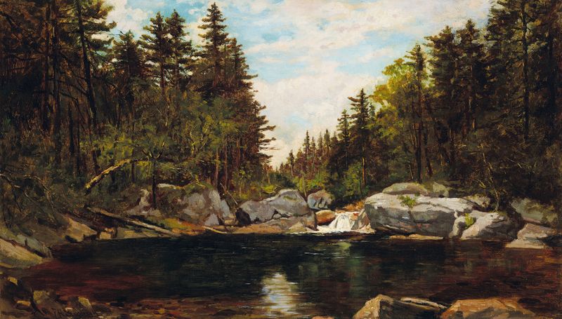 Paisaje de un estanque esmeralda de Frank Henry Shapleigh, impresionismo