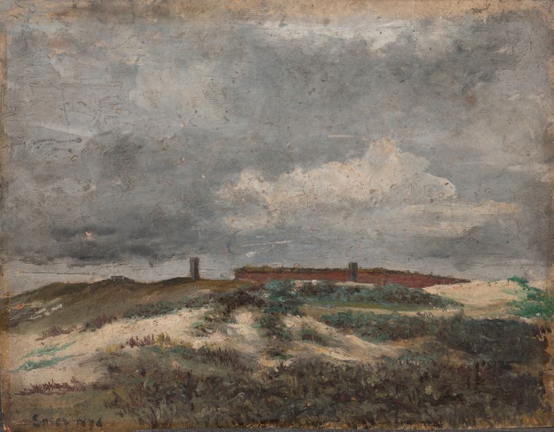 Fort Wellington de James Ensor, paisagem com uma figura solitária e cores suaves