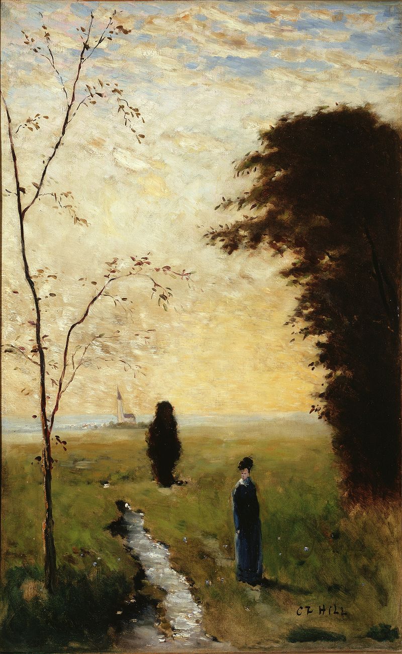 Portrait of Sister Anna by Carl Fredrik Hill, oil on canvas