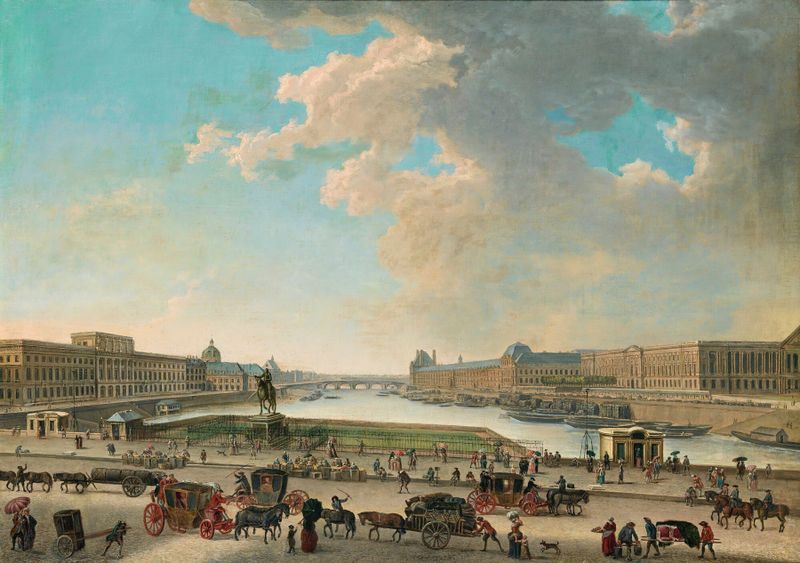 View of Paris Taken From The Place Dauphine, oil painting by Pierre-Antoine Demachy