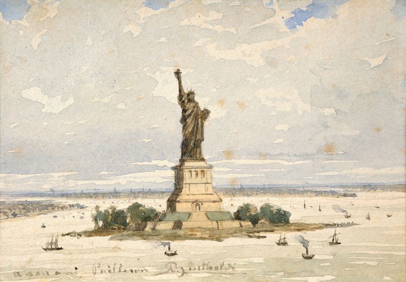 The Statue of Liberty, bronze sculpture by Frédéric Auguste Bartholdi