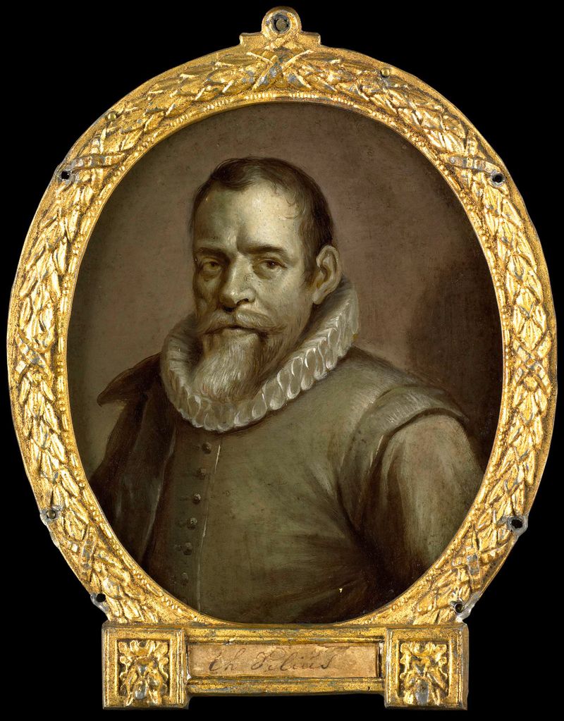 Retrato de Theodorus Velius por Jan Maurits Quinkhard, meio metal