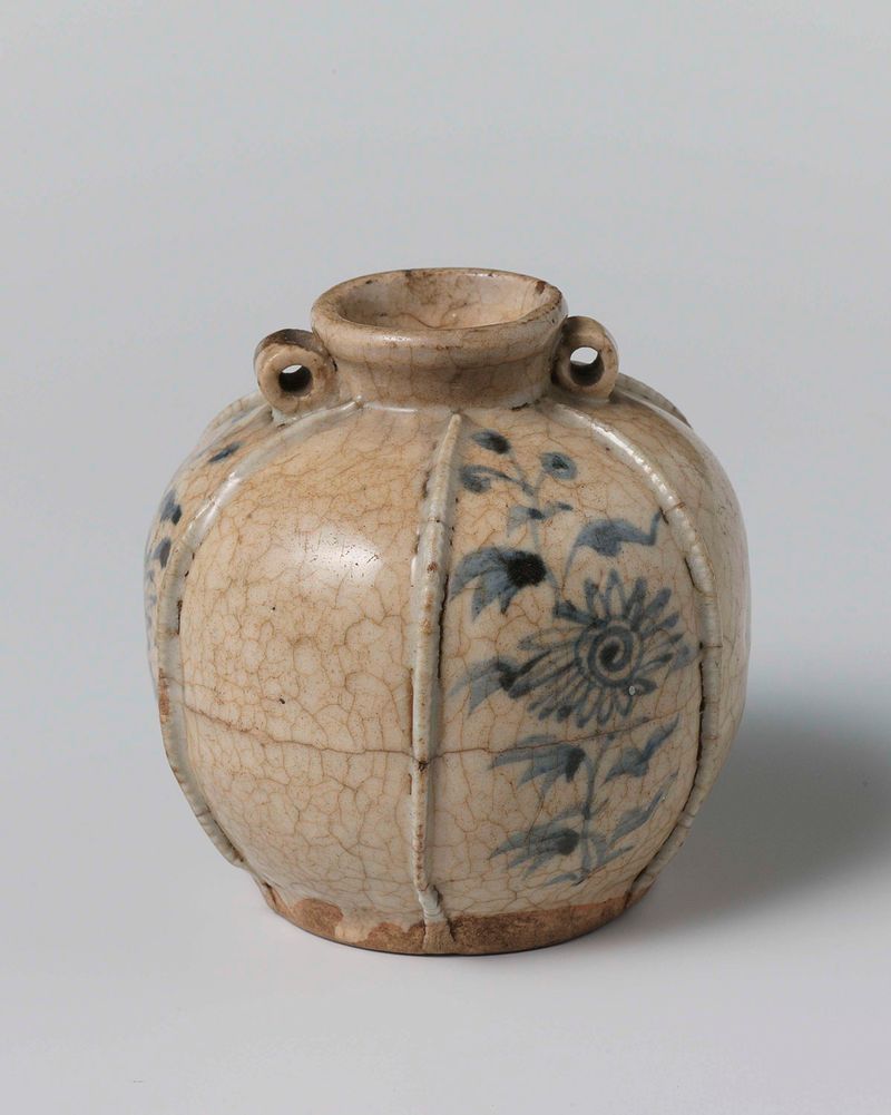 Jar with flower sprays and applied ribs, cerámica tradicional china, Unknown Artist
