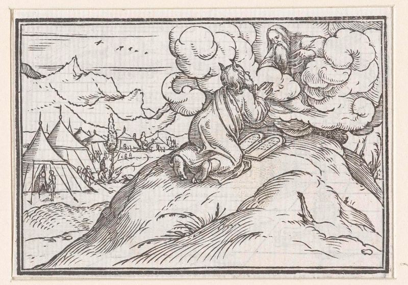 Moisés recebendo as tábuas da lei, papel de Hans Holbein (II)