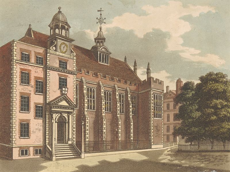 North Front of Temple Hall de Samuel Ireland, que representa arquitectura en un medio desconocido
