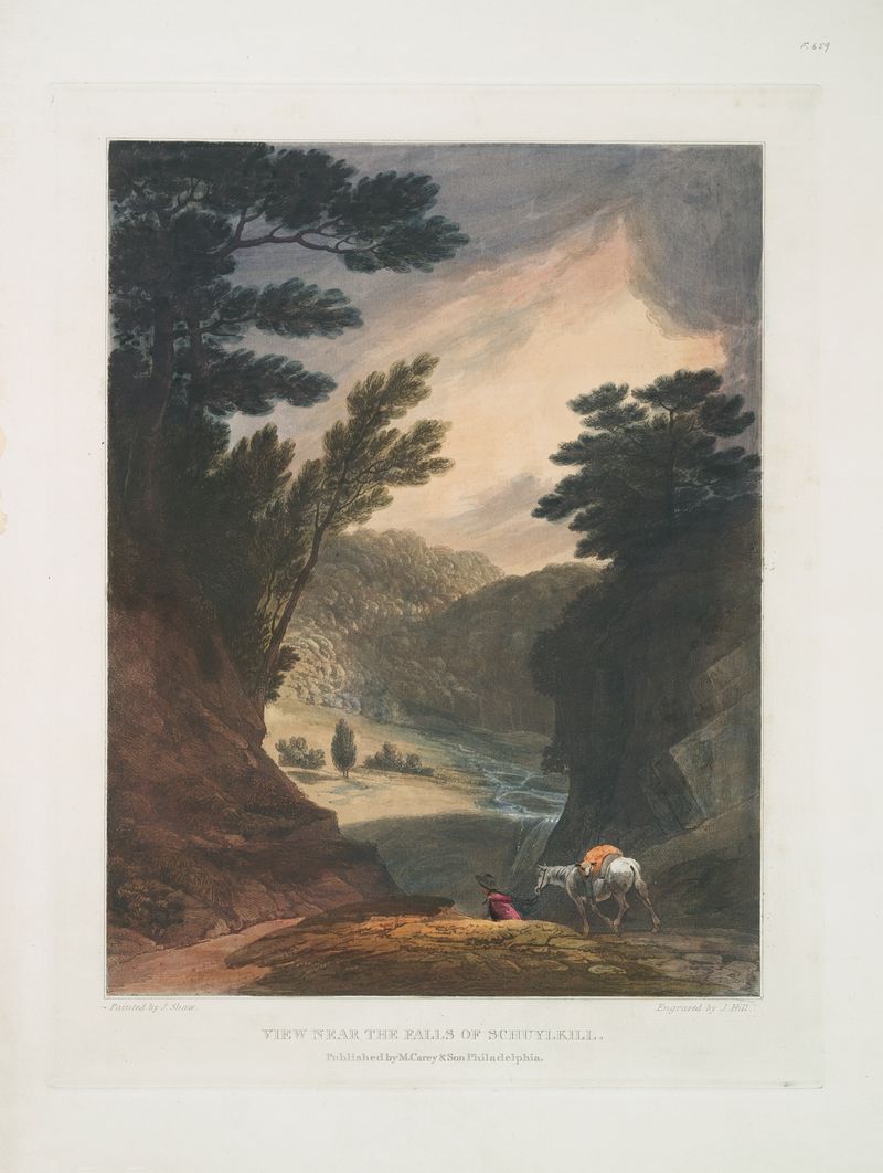 Landscape with the Schuylkill River by Joshua Shaw, oil painting