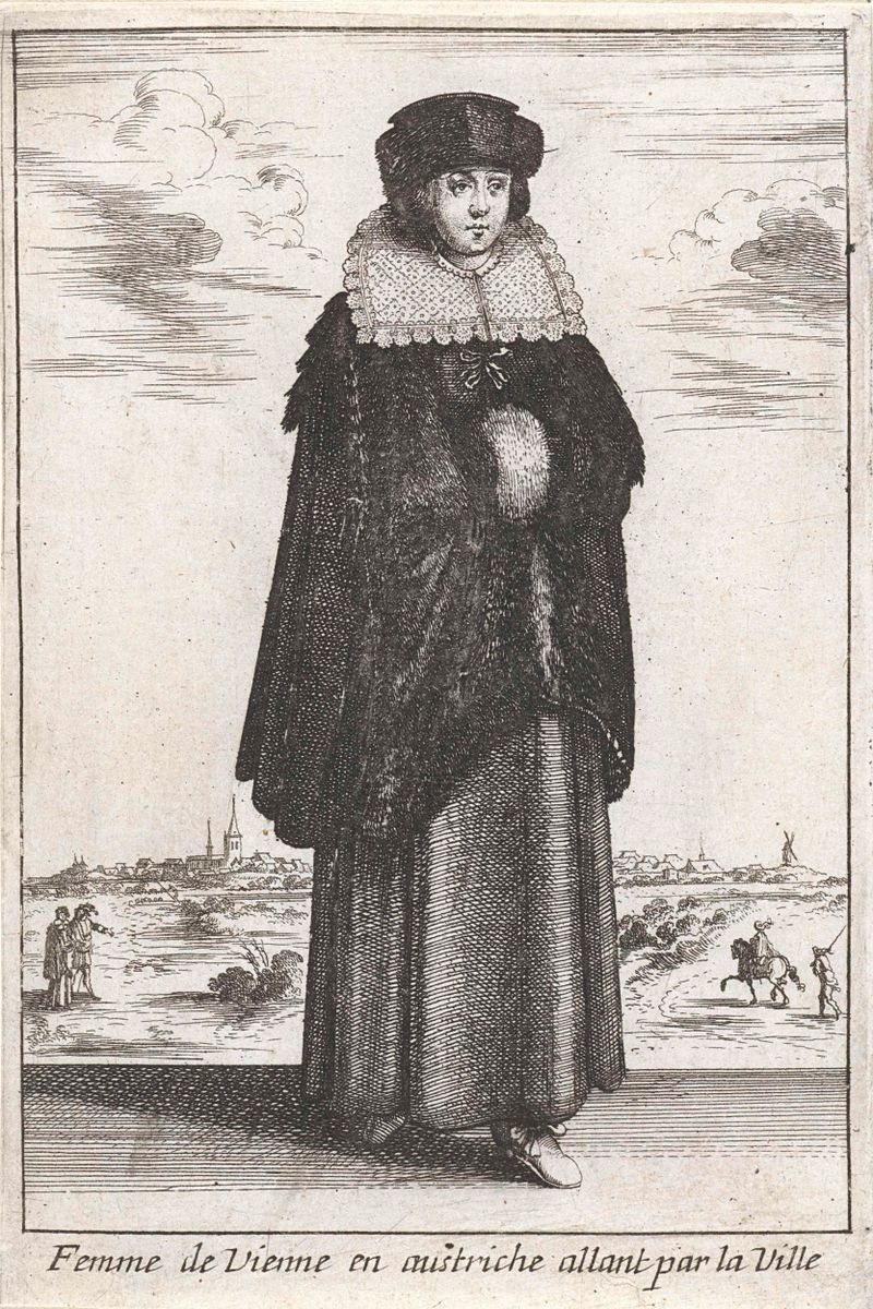 Femme de Vienne en austriche allant par la Ville, grabado de Unknown Artist