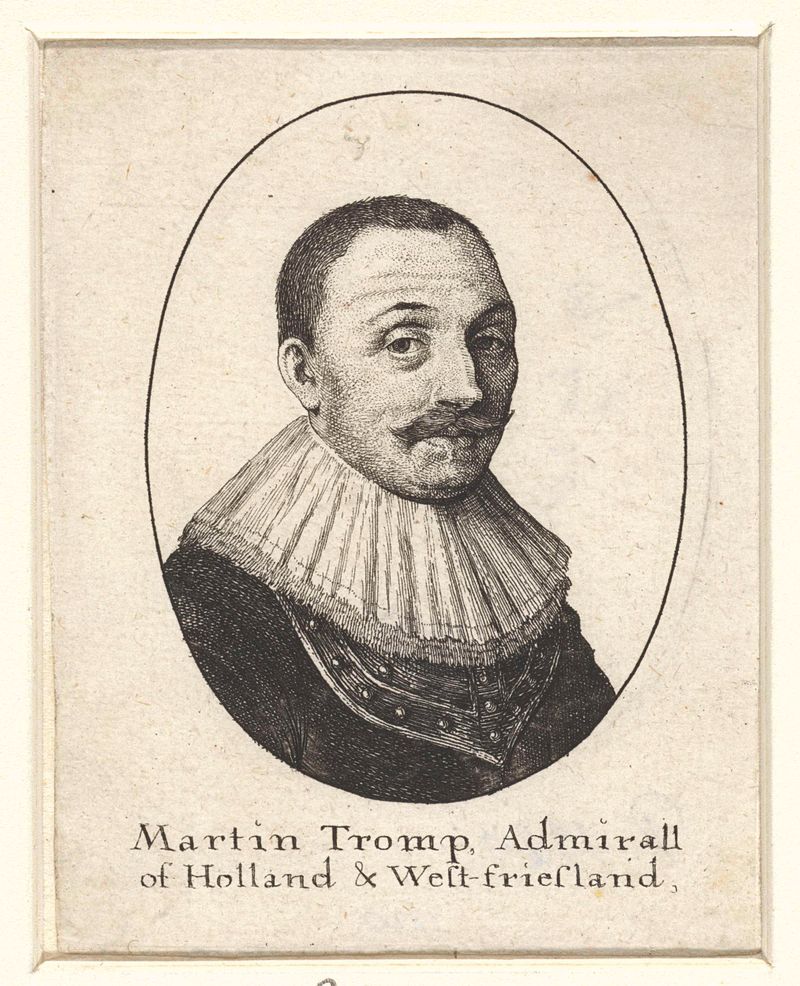 Retrato do almirante Maarten Harpertszoon Tromp, gravura de Wenceslaus Hollar