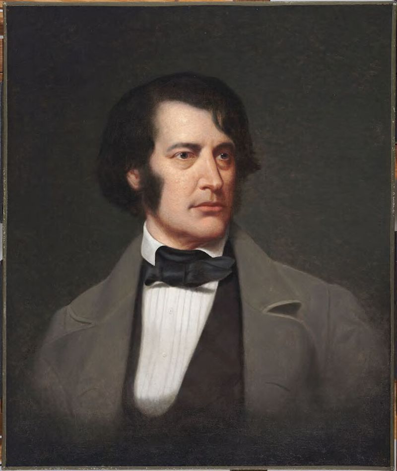 Retrato de Charles Sumner, óleo sobre tela de Wellman Morrison