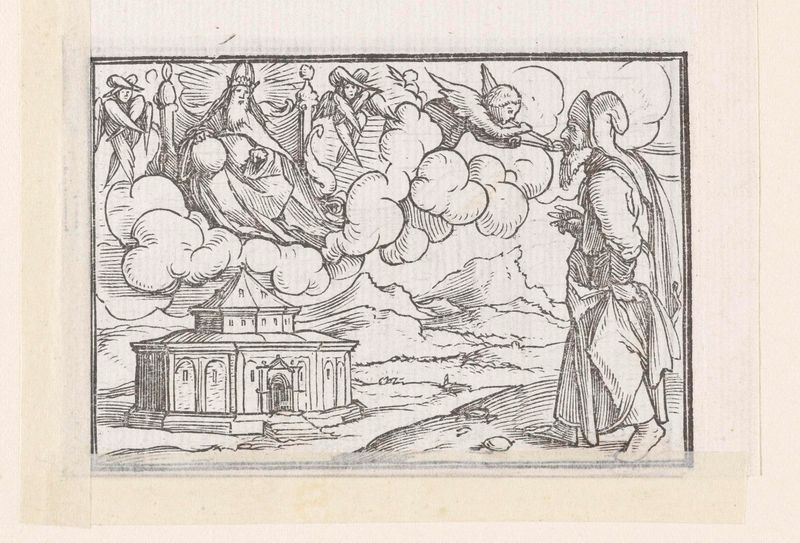 Lippen van Jesaja met gloeiende kool gereinigd de Hans Holbein, obra en papel que muestra carbón brillante y colores apaga...