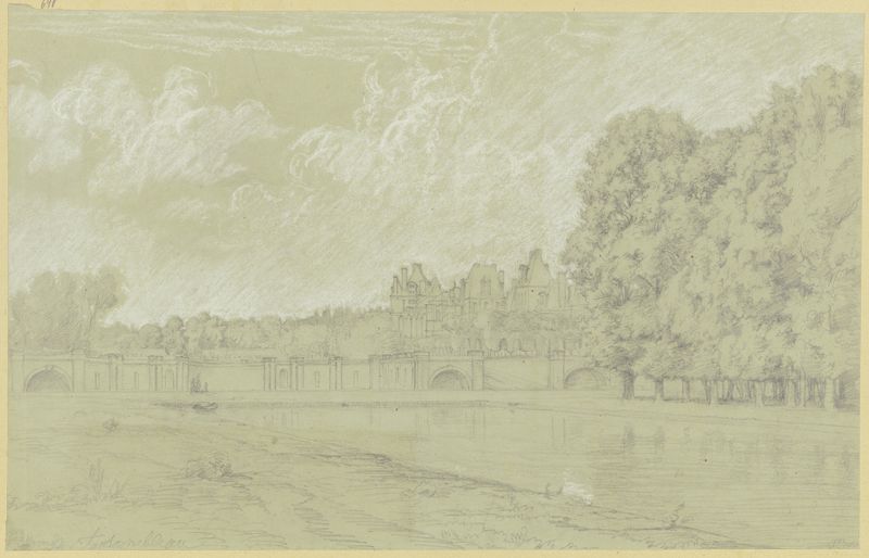 Paisaje con reflejos en el agua, óleo sobre lienzo de Peter Burnitz