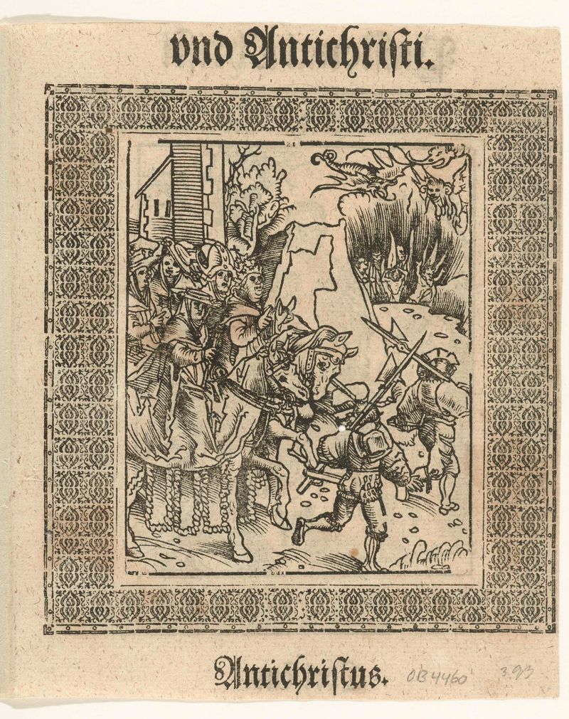 Escena histórica de un papa a caballo, papel de Lucas Cranach (I)