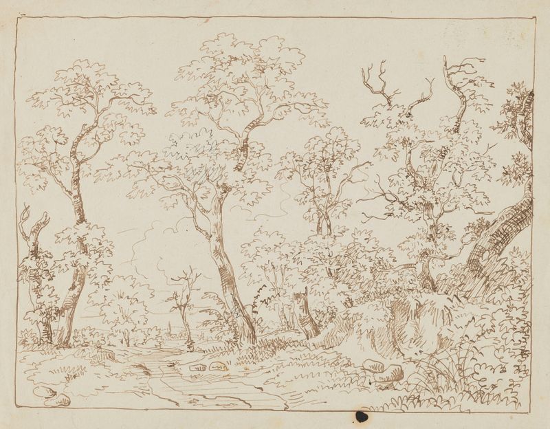 Landscape with trees by Arthur Blaschnik, depicting nature's fragility.