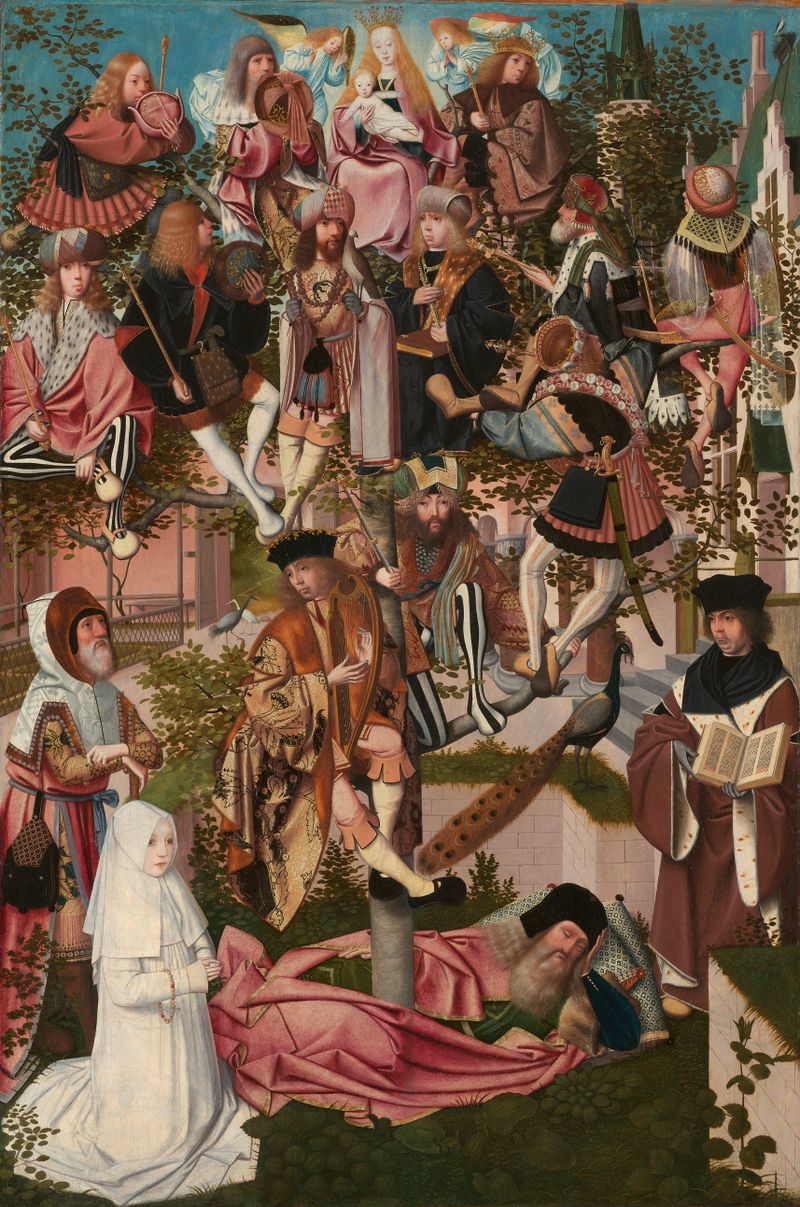 The Tree of Jesse, oil on panel by Geertgen tot Sint Jans, depicting Christ's family tree.