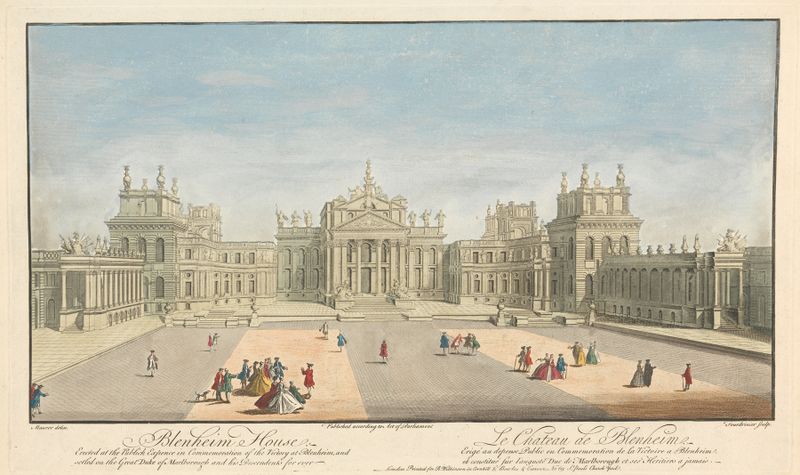 Blenheim House de John Maurer, que representa una elegante arquitectura en tonos apagados.