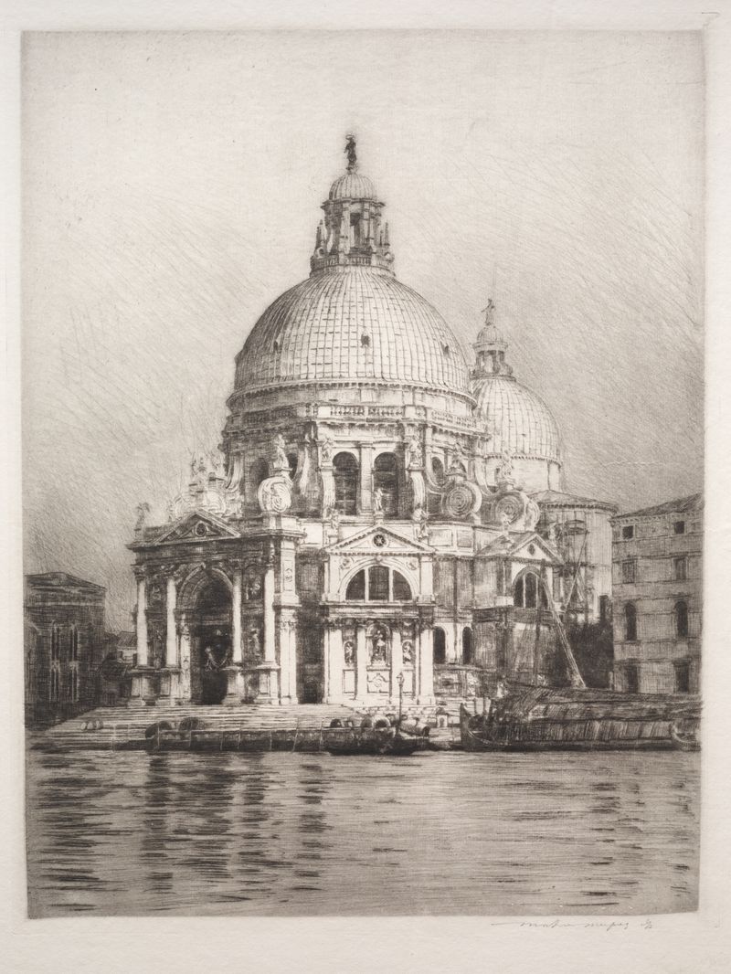 Santa Maria Della Salute #1 by Mortimer Menpes, oil painting depicting a canal in Venice